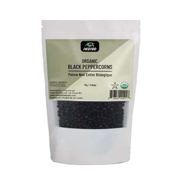 Indigo Organic Black Peppercons, 75 Grams