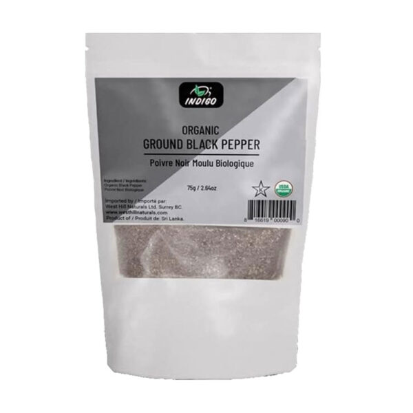 Indigo Organic Black Pepper Powder, 75 Grams