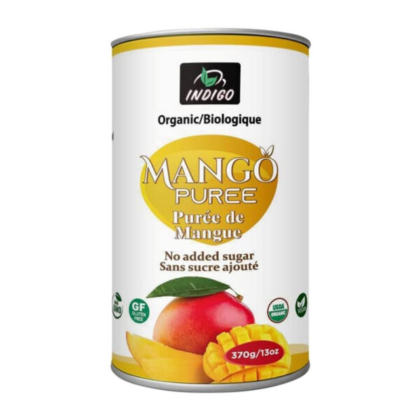 Indigo Organic Mango Puree, Yellow, 370g